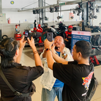 Group of people filming in a studio