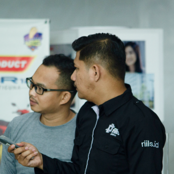 Two men having a discussion